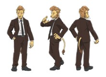 フリー（CV：木村昴）のキャラクター設定画。