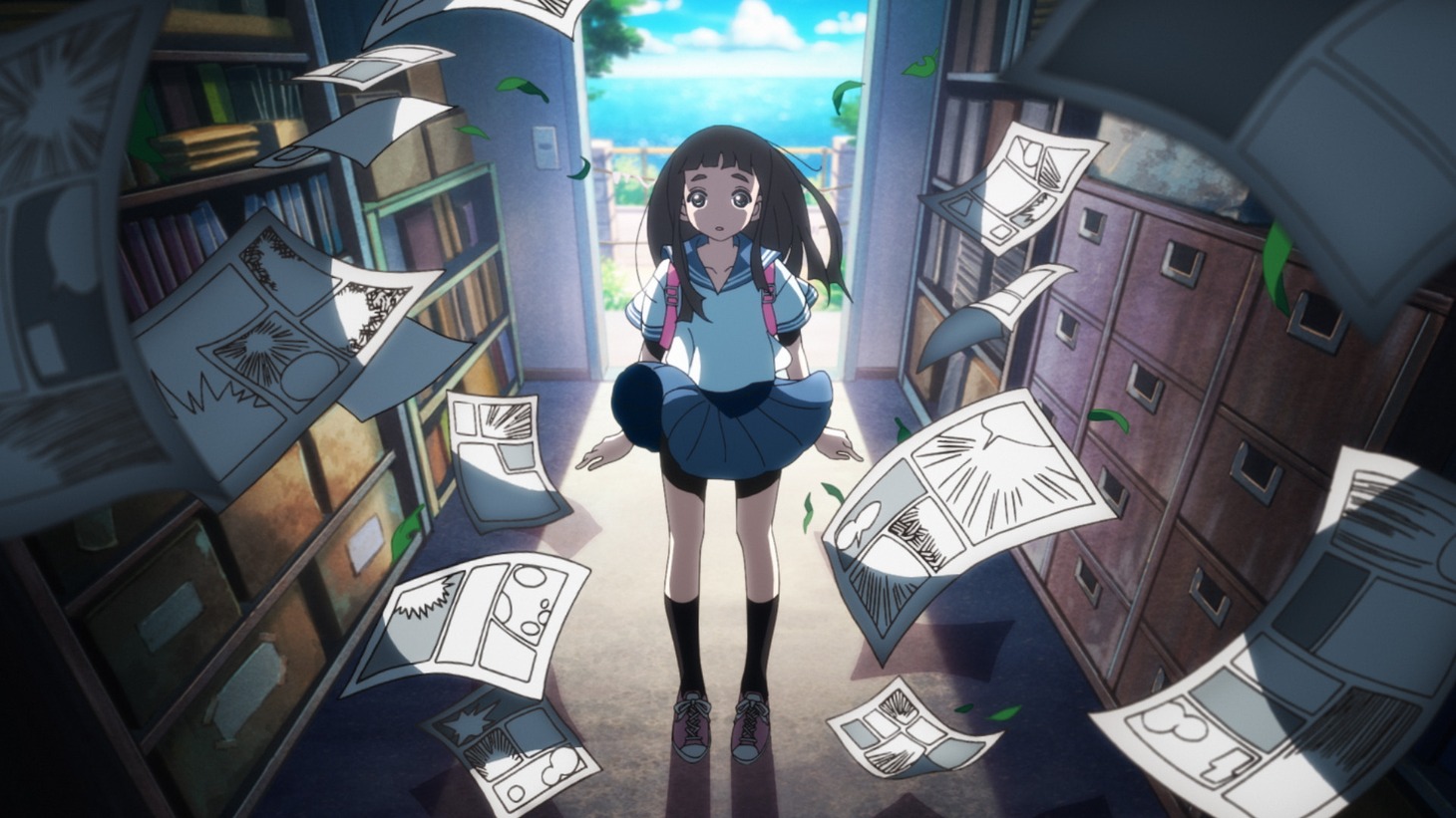 TVアニメ「かくしごと」第1話場面写真。