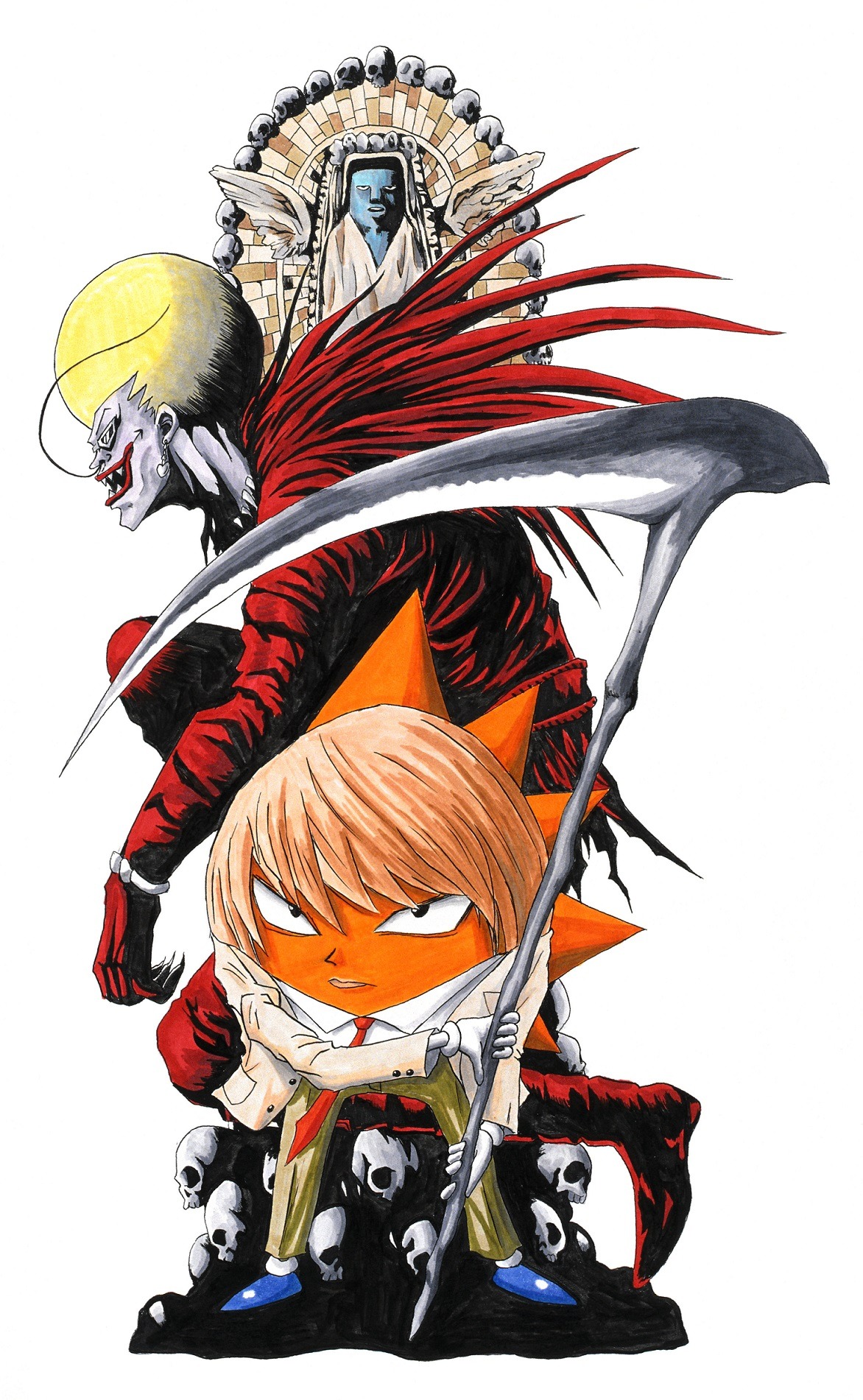 澤井啓夫による「DEATH NOTE」のイラスト。(c)大場つぐみ・小畑健・澤井啓夫/集英社