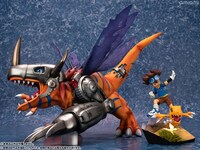 Precious G.E.M.シリーズより、メタルグレイモンと八神太一＆アグモンのフィギュア。