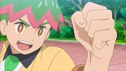 TVアニメ「ポケットモンスター」の「夢へ向かってゴー!サトシとゴウ!!」回より。