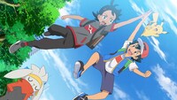 TVアニメ「ポケットモンスター」の「夢へ向かってゴー！サトシとゴウ!!」回より。