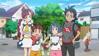 TVアニメ「ポケットモンスター」の「夢へ向かってゴー！サトシとゴウ!!」回より。