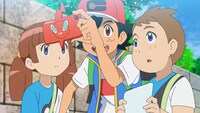 TVアニメ「ポケットモンスター」の「夢へ向かってゴー！サトシとゴウ!!」回より。
