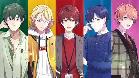 左から泡島守、若草芽斗、植之山潤、奥ノ森草平、千花葉月。