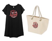 「ハイキュー!! TO THE TOP」の稲荷崎高校をイメージしたロングカットソーとランチトート。