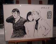 上巻封入の応募券で当たる直筆B2イラスト。