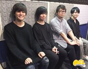 左から八代拓、斉藤壮馬、興津和幸、小林裕介。