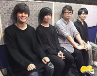 左から八代拓、斉藤壮馬、興津和幸、小林裕介。