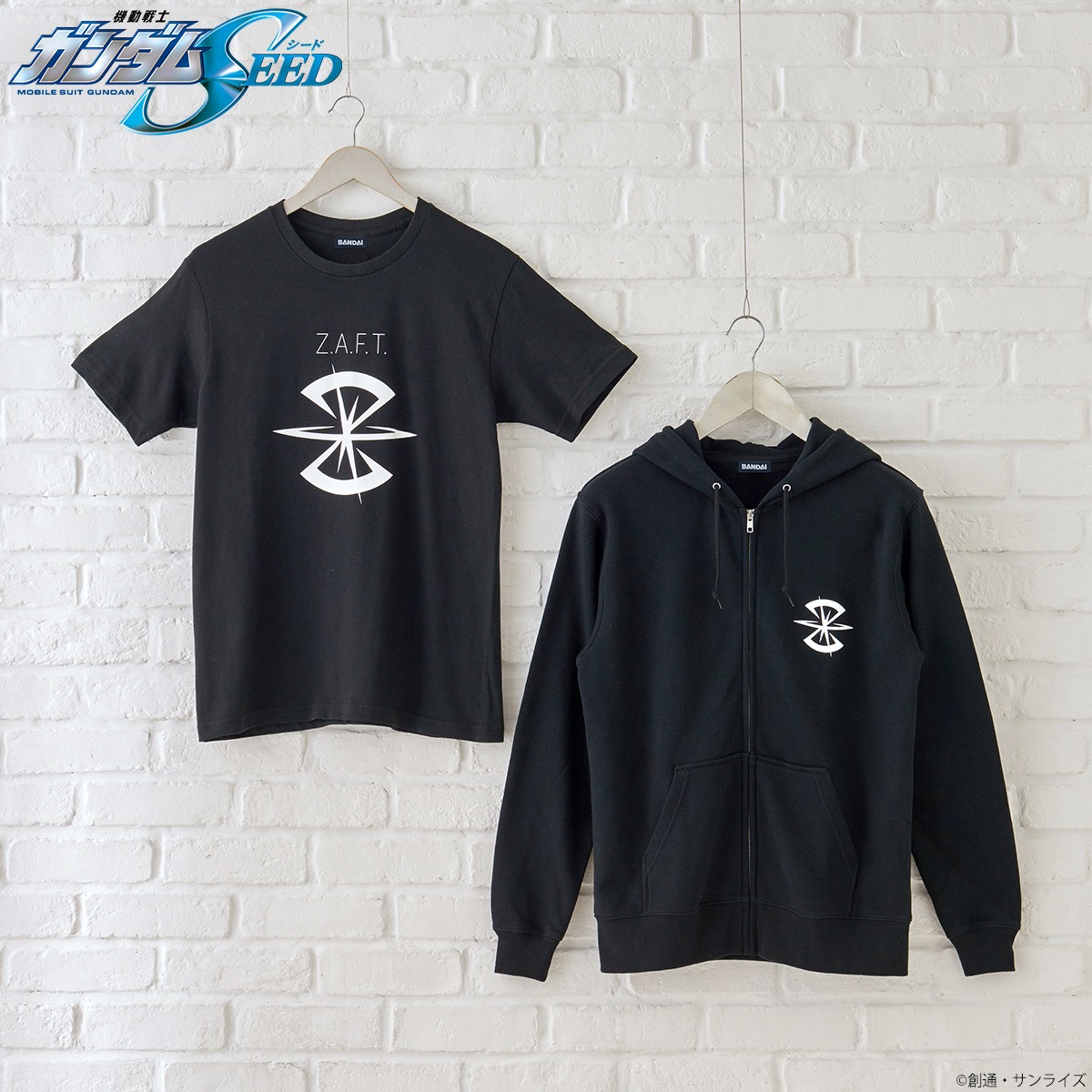 Tシャツとジップパーカー。