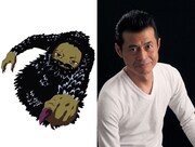 冥王ルアラリエの設定画と同キャラクターを演じる斉藤次郎。