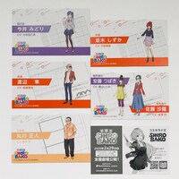 コラボデザート・コラボドリンクの注文でもらえるキャラクター名刺（第3弾・全5種）。