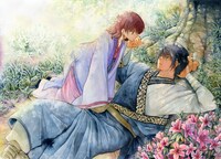 花とゆめ10・11合併号に掲載された草凪みずほ「暁のヨナ」の巻頭カラーページ。