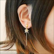 ギルガメッシュモチーフピアスの着用イメージ。