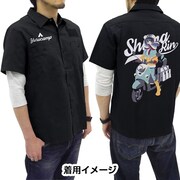 「志摩リン 刺繍ワークシャツ キャンプツーリングVer.」の着用イメージ。