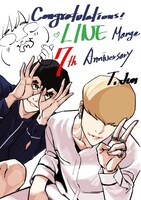 「外見至上主義」のT.Junによる7周年お祝いイラスト。