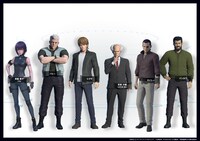 Twieerで配信される主要キャラクター6人のARイメージ。