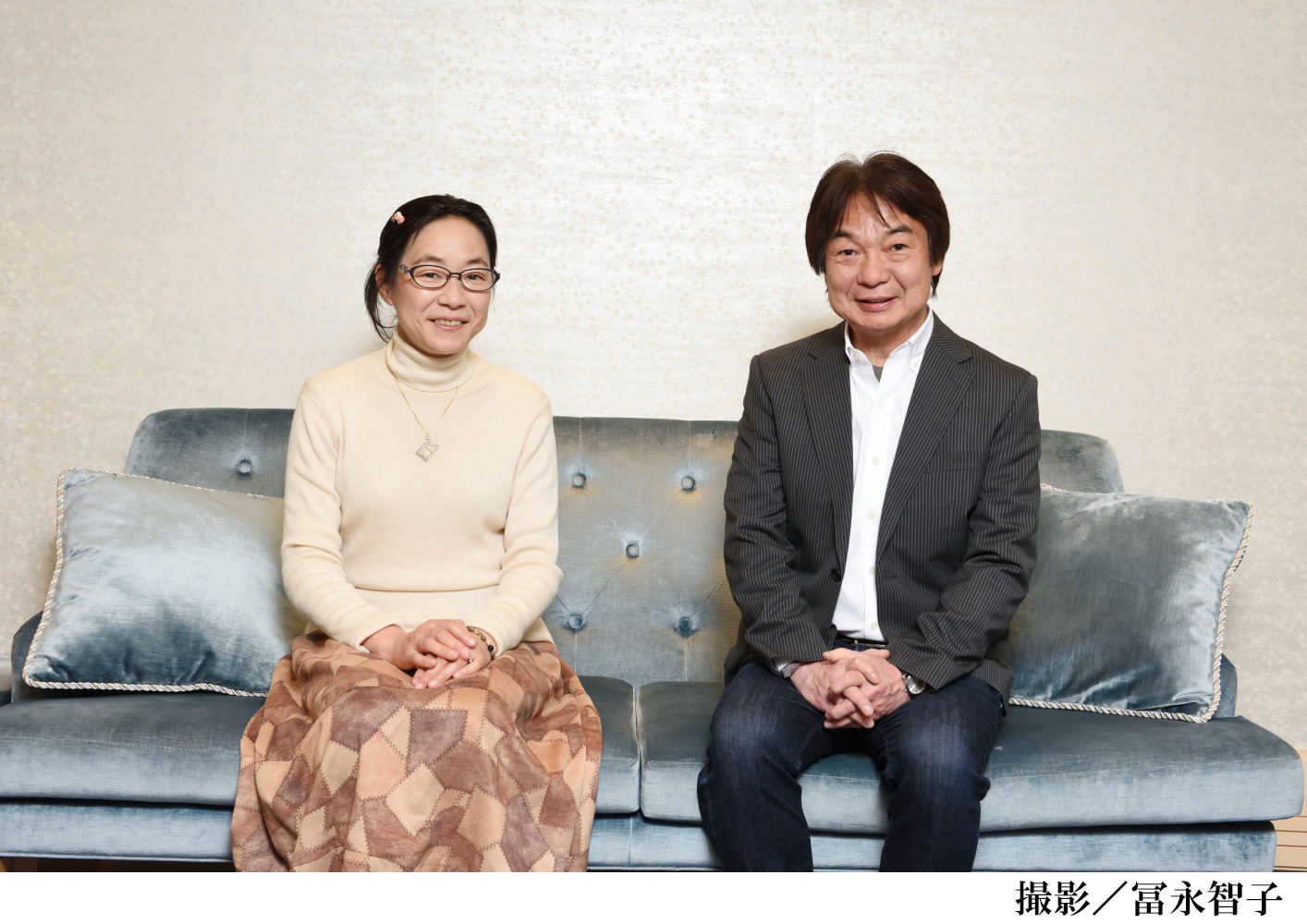 左からこうの史代、荻原浩。