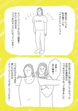 「つづ井さんのHAPPY Tシャツ」の紹介マンガ。