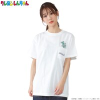 「クレヨンしんちゃん OMOCHABOKO ポケット付きTシャツ」着用イメージ。