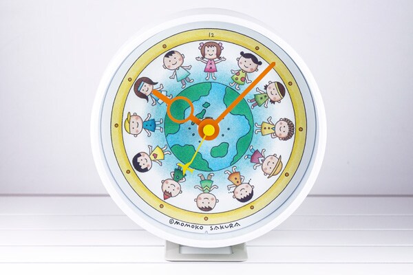 「さくらももこ デザイン 『地球の子供たち』 クロック」