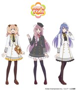 POP'N STAR。左から及川桃助（CV：山本和臣）、華房心（CV：村瀬歩）、神楽坂ルナ（CV：天崎滉平）。
