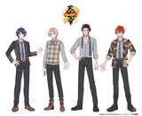 天上天下。左から杜若葵（CV：木村良平）、朴木十夜（CV：峰岸佳）、竜胆椿（CV：小野友樹）、斑尾巽（CV：斉藤壮馬）。