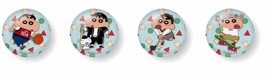 「クレヨンしんちゃん」×SPINNSのマグネット。