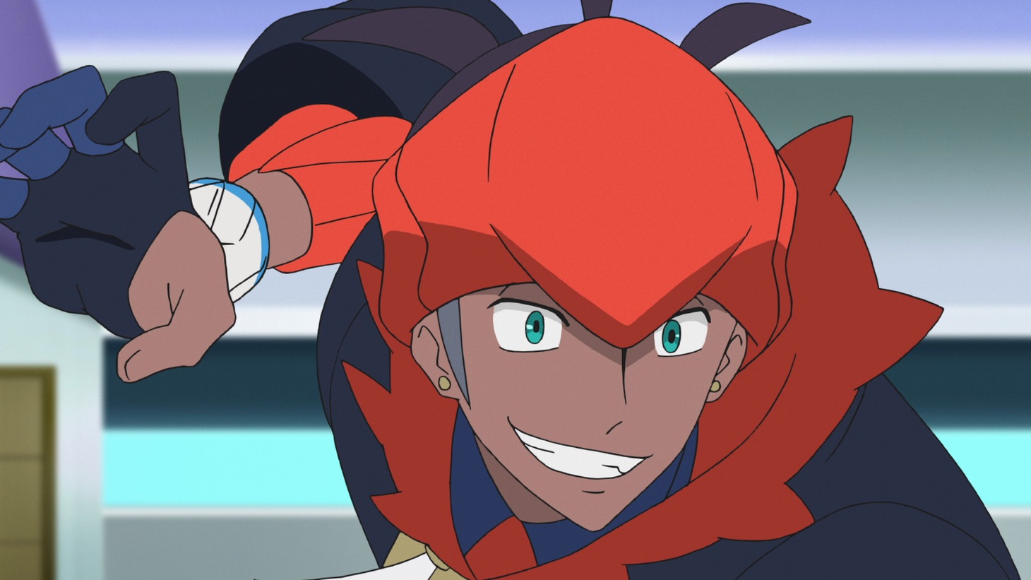 TVアニメ「ポケットモンスター」より、キバナ。