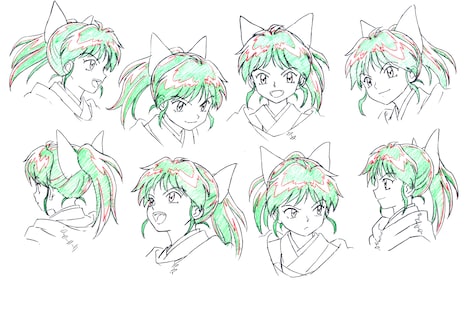 もろはの設定線画。 (c)高橋留美子／小学館・読売テレビ・サンライズ 2020