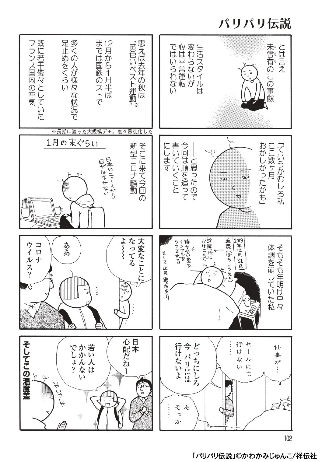 フィール・ヤング6月号に掲載された「パリパリ伝説」。