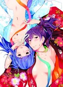 「かみくじむら」のカラーイラスト。