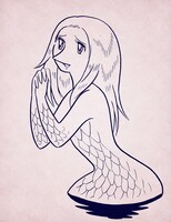 田中圭一によるアマビエ。