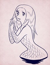 田中圭一によるアマビエ。