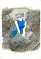 「『チャイナさんの憂鬱』複製原画 商品化プロジェクト」の候補となった「絵柄G」。