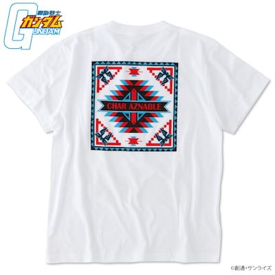 「機動戦士ガンダム ネイティブ柄企画 Tシャツ シャア・アズナブル」背面