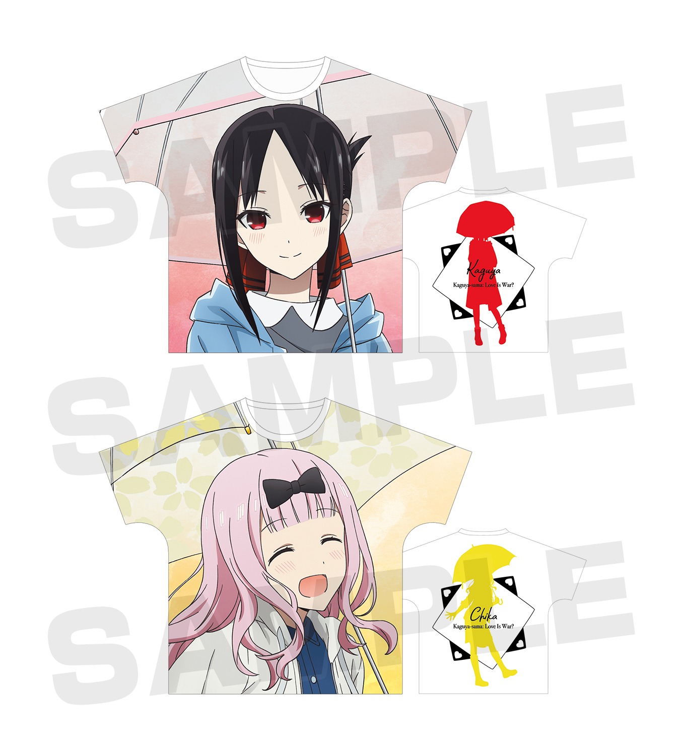 「描き下ろしイラスト 雨の日のお出かけver. フルグラフィックTシャツ」全2種