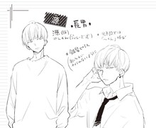 キャラクターの初期設定ラフ画。(c)オザキアキラ/集英社