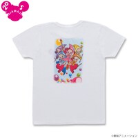 「おジャ魔女どれみ 20周年記念 バックプリントTシャツ」ホワイトの背面。