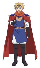 勇者アカツキ（CV：下野紘）。さらわれたスヤリス姫を救うために立ち上がった勇者。熱血漢で真っ直ぐなまさに勇者タイプだが、姫からは「アなんとか君」と呼ばれ、ずっと名前や存在を覚えてもらえていない。