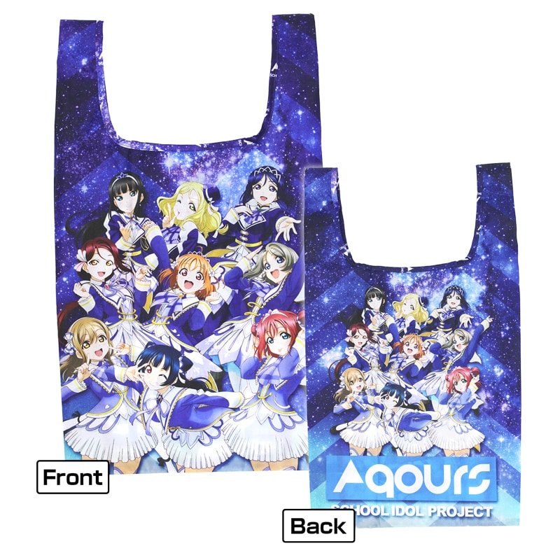 「Aqoursメンバー フルカラーエコバッグ」 (c)2019 プロジェクトラブライブ！サンシャイン!!ムービー