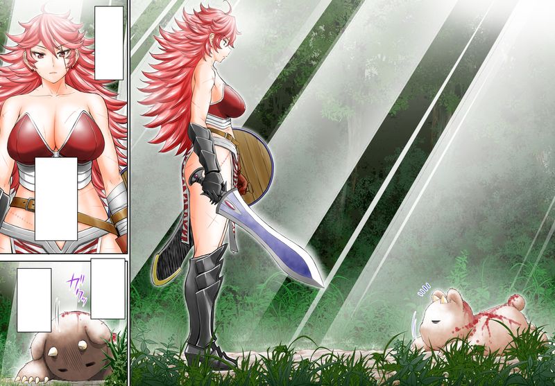 「異世界狙撃手は女戦士のモフモフ愛玩動物」より。