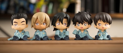 ミニフィギュアシリーズ「名探偵コナン ちぢませ隊」の「警察学校編ver.」。