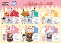 TVアニメ「地縛少年花子くん」とロールアイスクリームファクトリーとのコラボによるロールアイスとドリンク。