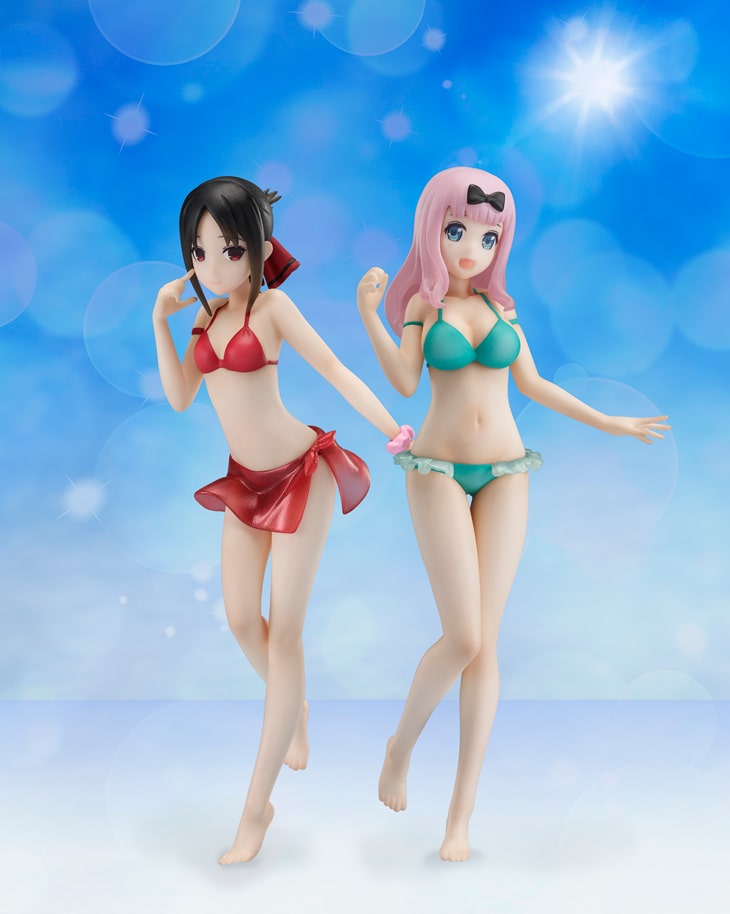 かぐや様は告らせたい かぐやと藤原が水着姿でフィギュア化 お可愛いこと コミックナタリー