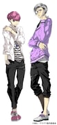 6-シックス-。左から狛江一馬(CV:熊谷健太郎)、喜多見蓮(CV:阿座上洋平)。