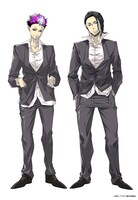 はやしま。左から早島雷（CV：天崎滉平）、早島央（CV：梶原岳人）。