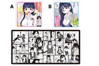 上から「僕の心のヤバイやつ」ストーンコースター2種と「僕の心のヤバイやつ」ラバーデスクマット。