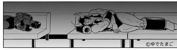 「キン肉マン」バッファローマンのサポーター登場シーン。