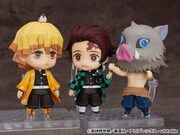 左から別売りの「ねんどろいど 我妻善逸」「ねんどろいど 竈門炭治郎」、「ねんどろいど 嘴平伊之助」。